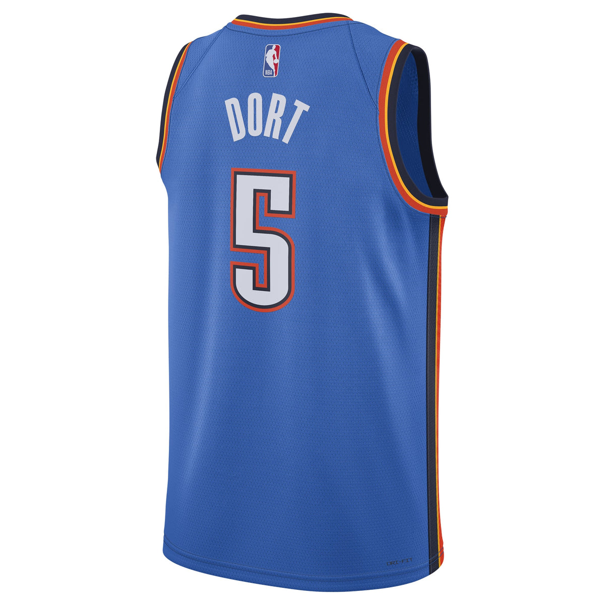 Unisex Oklahoma City Thunder Luguentz Dort Nike Blue Swingman Player Jersey - Icon Edition product image 4, provided for