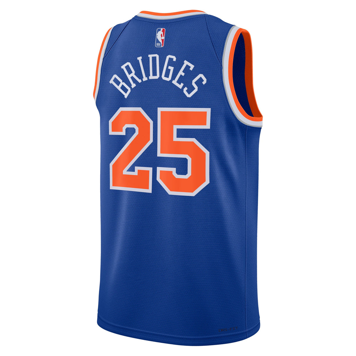 Unisex New York Knicks Mikal Bridges Nike Blue Swingman Jersey - Icon Edition product image 4, provided for visual reference