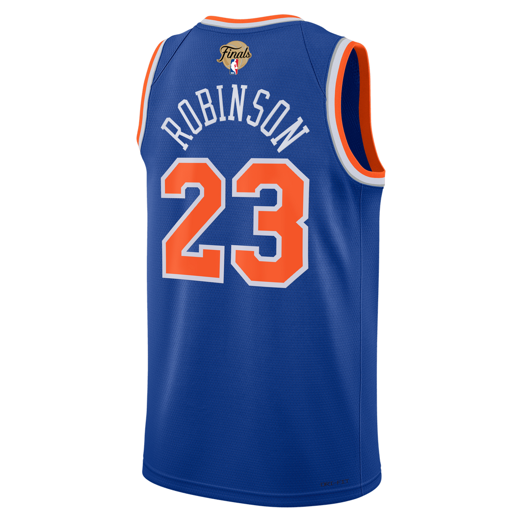 Unisex New York Knicks Mitchell Robinson Nike Blue 2026 NBA Finals Patch Swingman Jersey - Icon Edition product image 4,