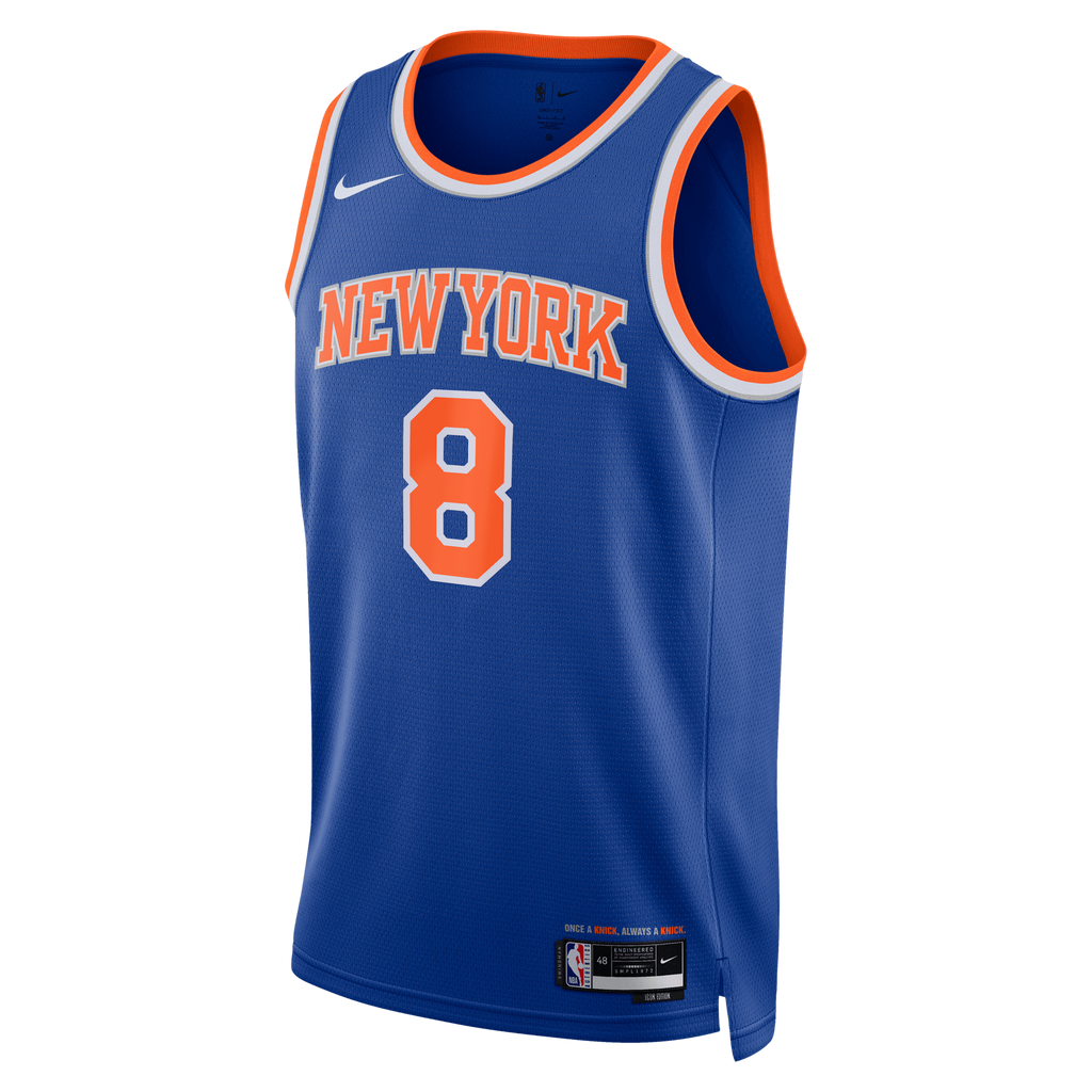 Unisex New York Knicks OG Anunoby Nike Blue 2026 NBA Finals Patch Swingman Jersey - Icon Edition product image 3, provided