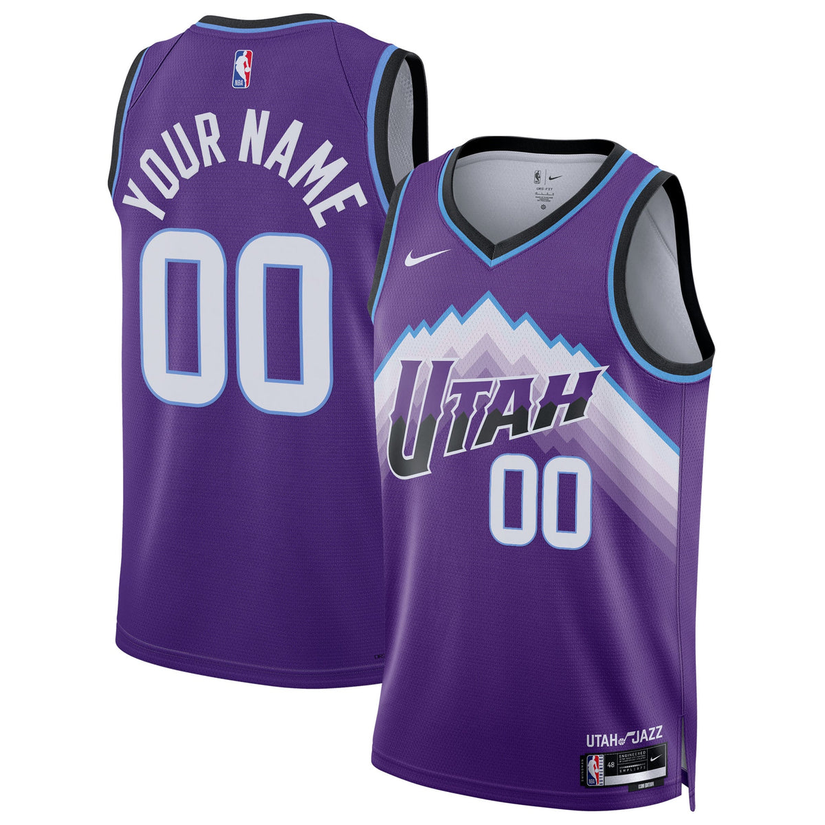 Unisex Utah Jazz Nike Purple Swingman Custom Jersey - Icon Edition product image 1, provided for visual reference and