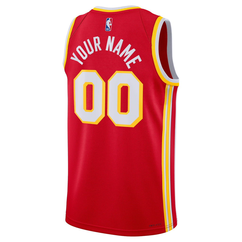 Unisex Atlanta Hawks Nike Red Swingman Custom Jersey - Icon Edition product image 4, provided for visual reference and