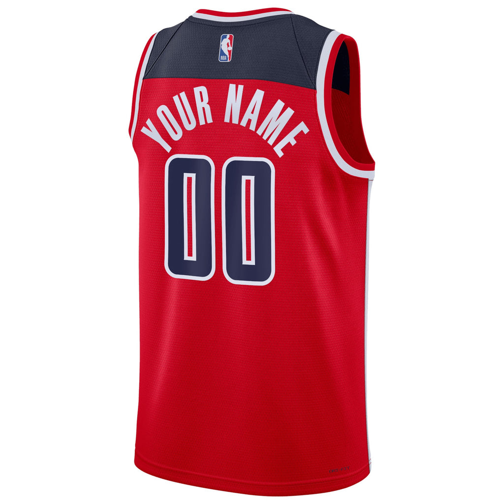 Unisex Washington Wizards Nike Red Swingman Custom Jersey - Icon Edition product image 4, provided for visual reference and