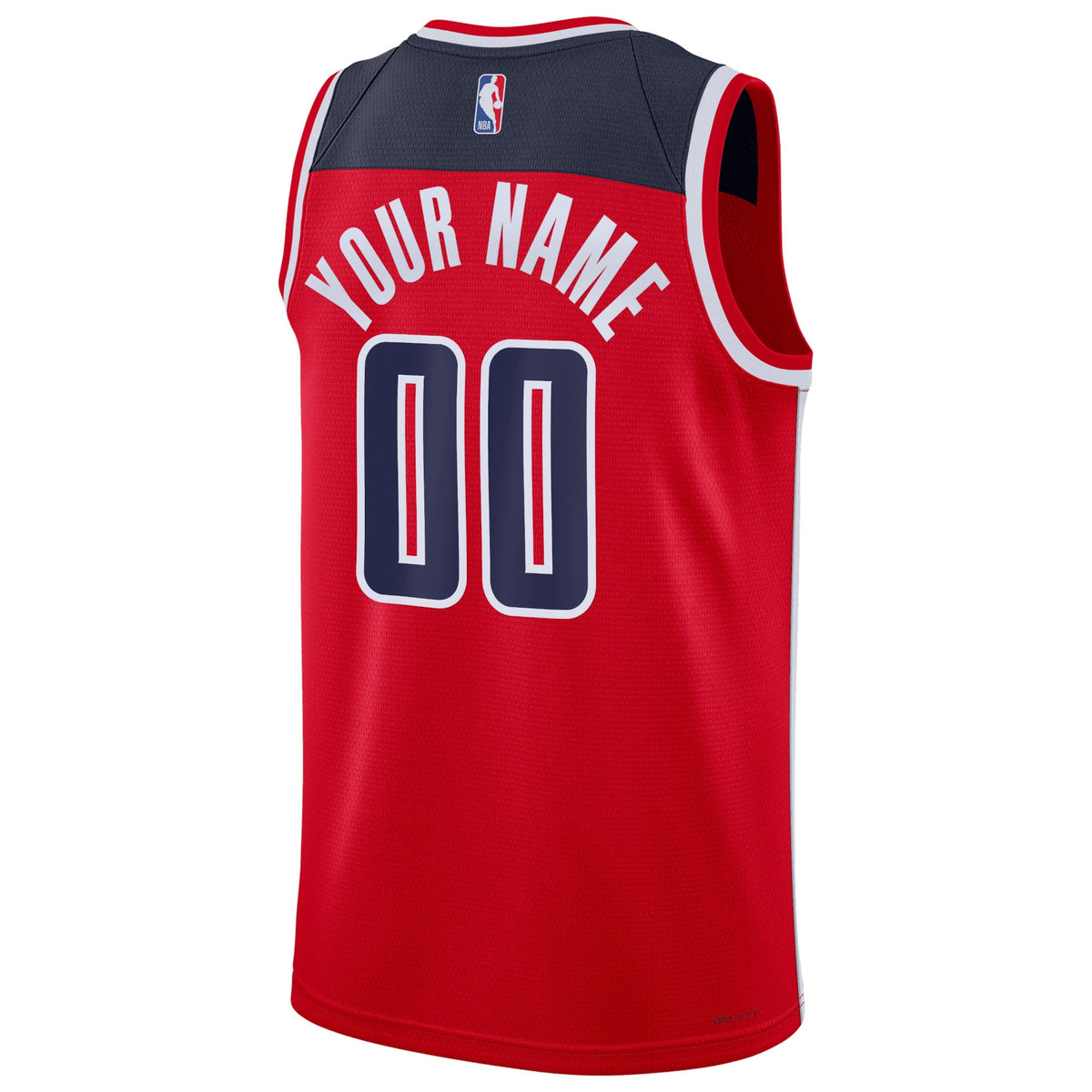 Unisex Washington Wizards Nike Red Swingman Custom Jersey - Icon Edition product image 4, provided for visual reference and