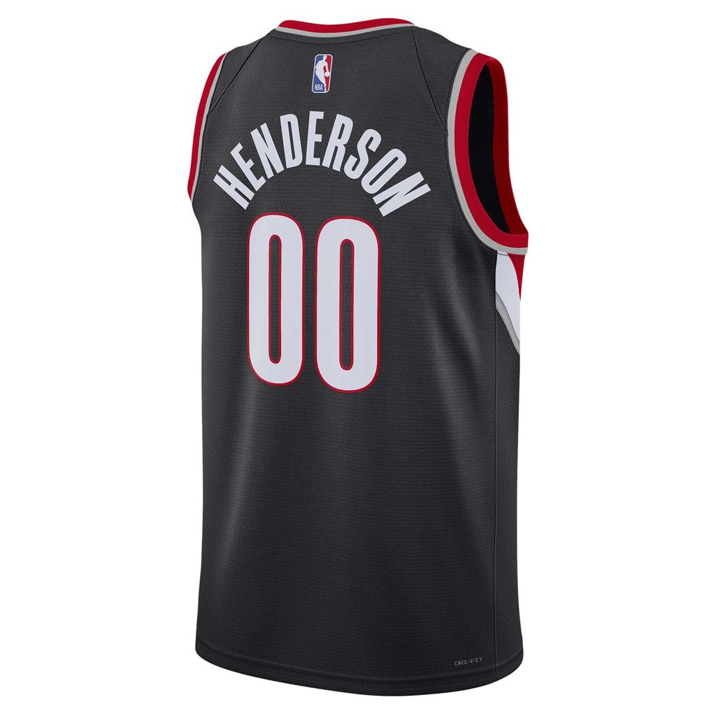 Unisex Portland Trail Blazers Scoot Henderson Nike Black 2023 NBA Draft Swingman Jersey - Icon Edition product image 4,