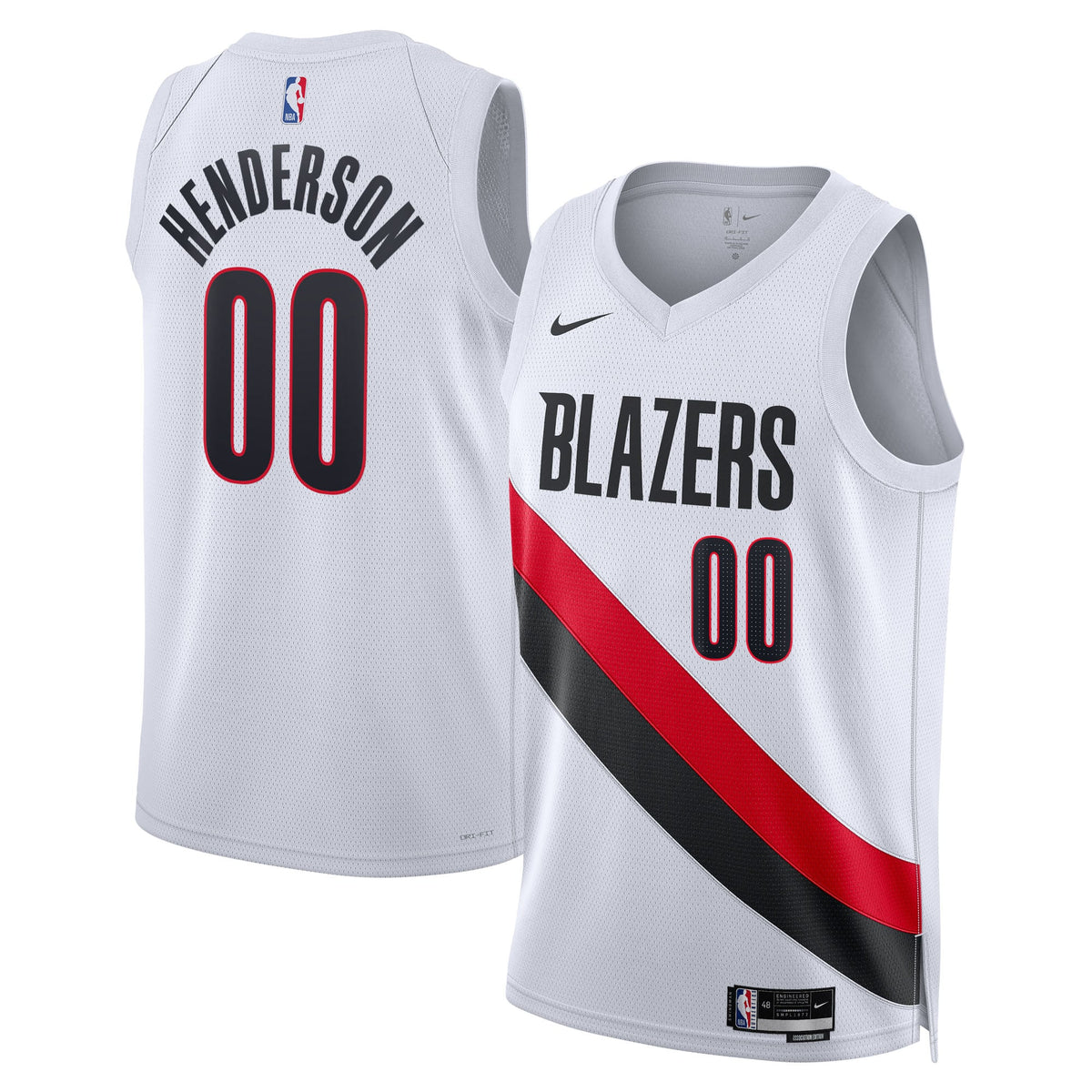 Unisex Portland Trail Blazers Scoot Henderson Nike White Swingman Jersey - Association Edition product image 2, provided for