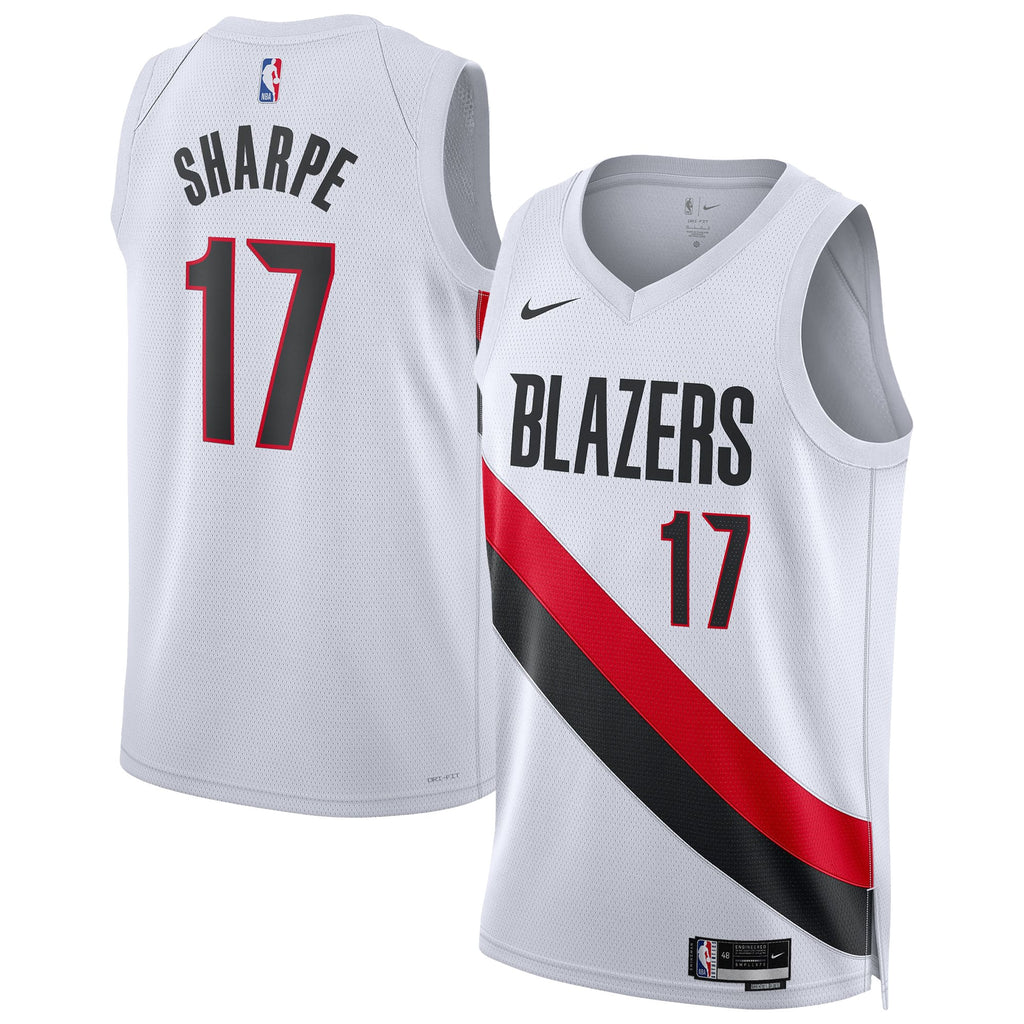 Unisex Portland Trail Blazers Shaedon Sharpe Nike White Swingman Player Jersey - Association Edition product image 1,
