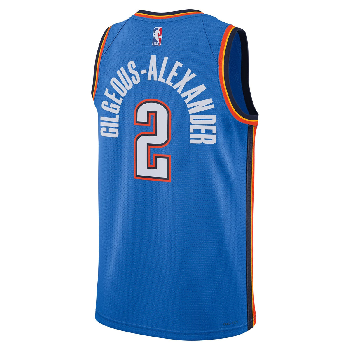 Unisex Oklahoma City Thunder Shai Gilgeous-Alexander Nike Blue Swingman Jersey - Icon Edition product image 4, provided for