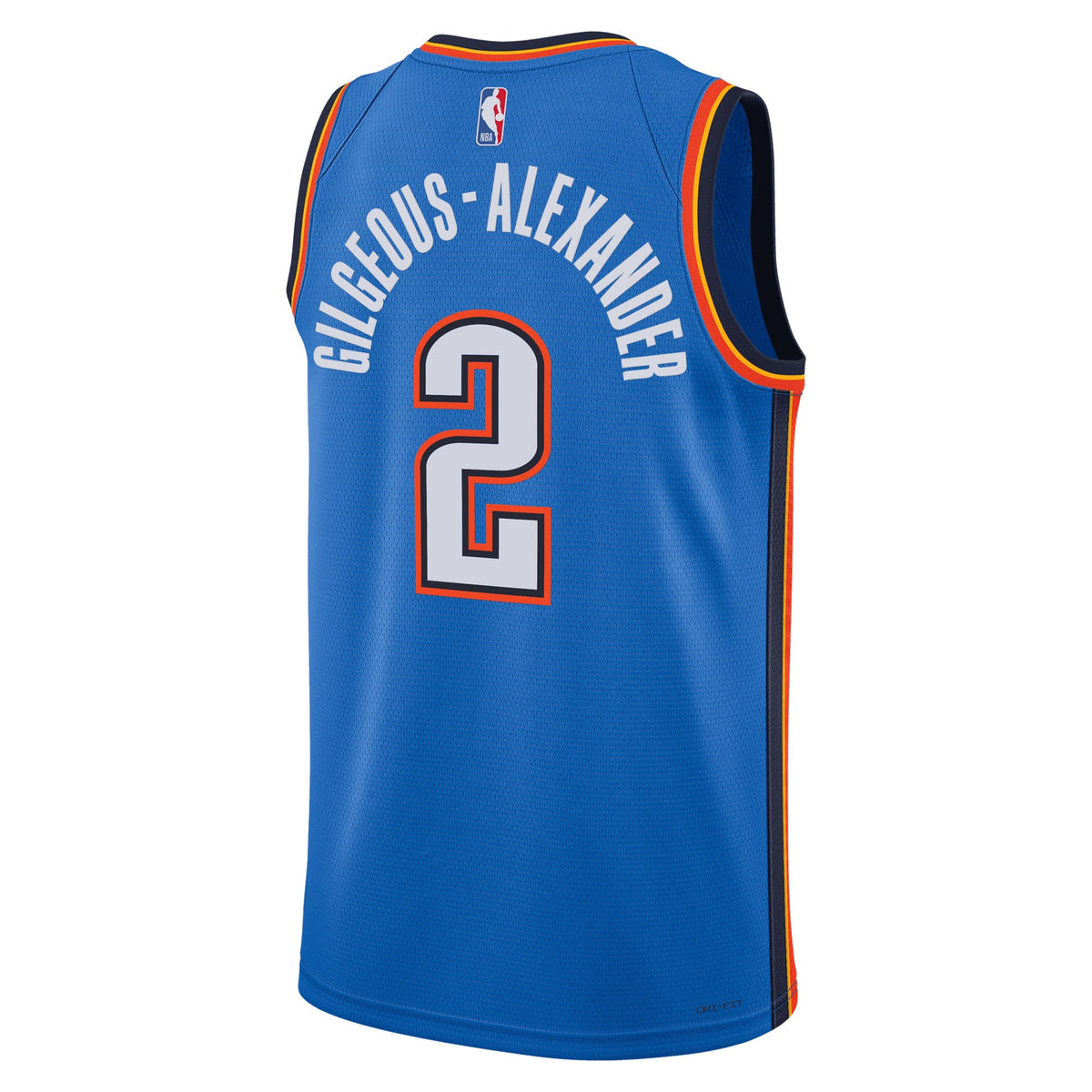 Unisex Oklahoma City Thunder Shai Gilgeous-Alexander Nike Blue Swingman Jersey - Icon Edition product image 4, provided for