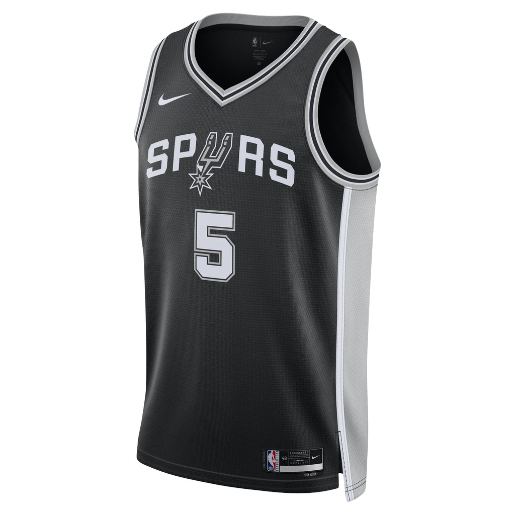 Unisex San Antonio Spurs Stephon Castle Nike Black Swingman Jersey - Icon Edition product image 3, provided for visual