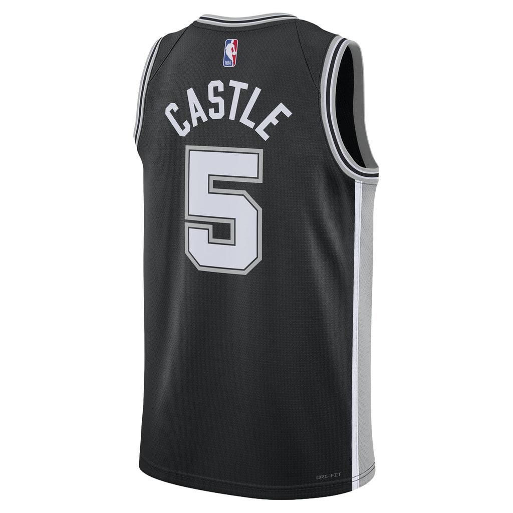 Unisex San Antonio Spurs Stephon Castle Nike Black Swingman Jersey - Icon Edition product image 4, provided for visual