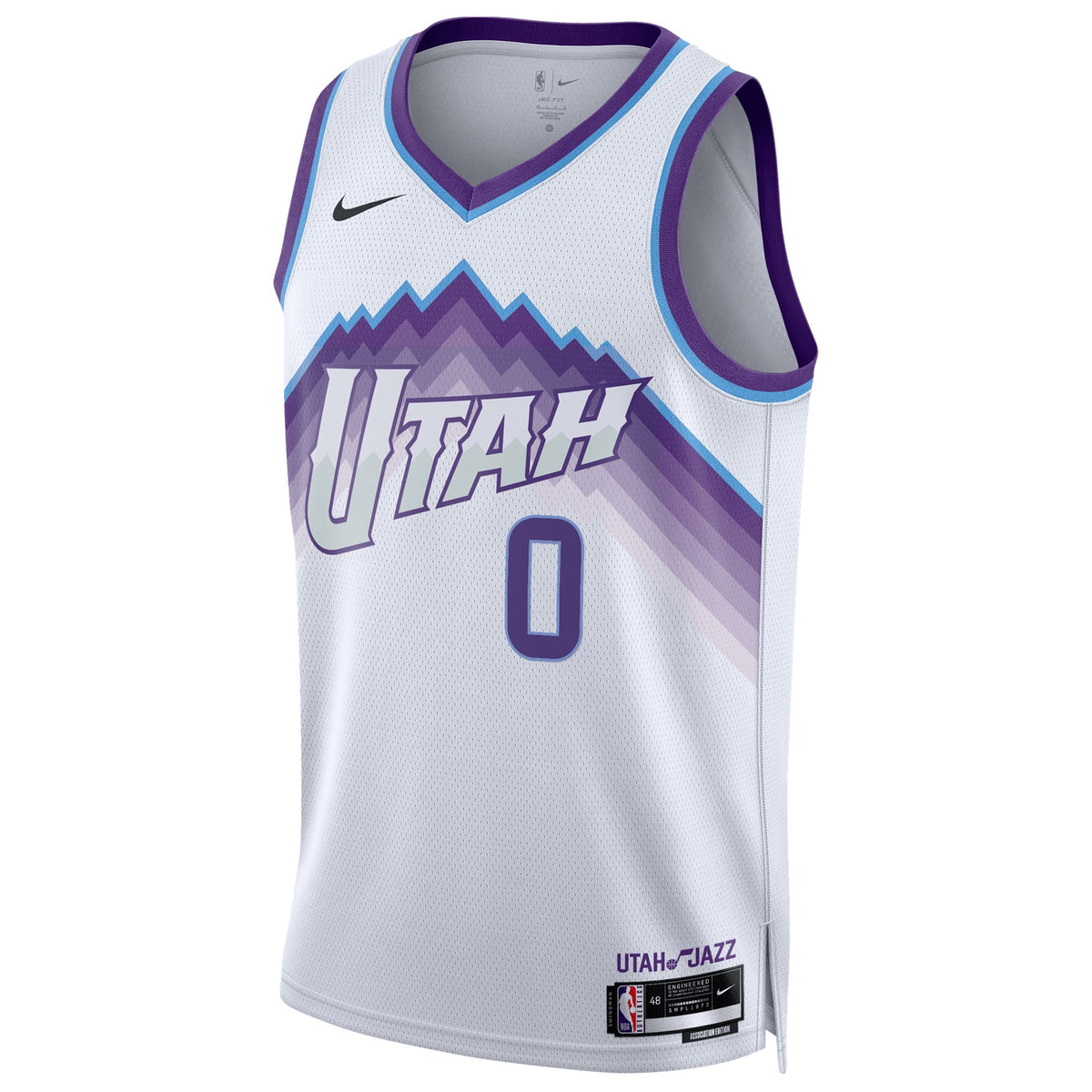 Unisex Utah Jazz Taylor Hendricks Nike White Swingman Jersey - Association Edition product image 3, provided for visual