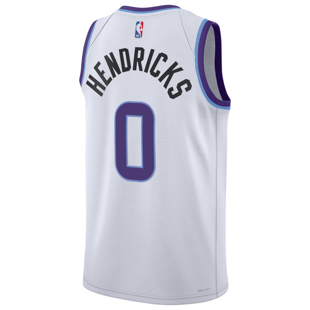 Unisex Utah Jazz Taylor Hendricks Nike White Swingman Jersey - Association Edition product image 4, provided for visual