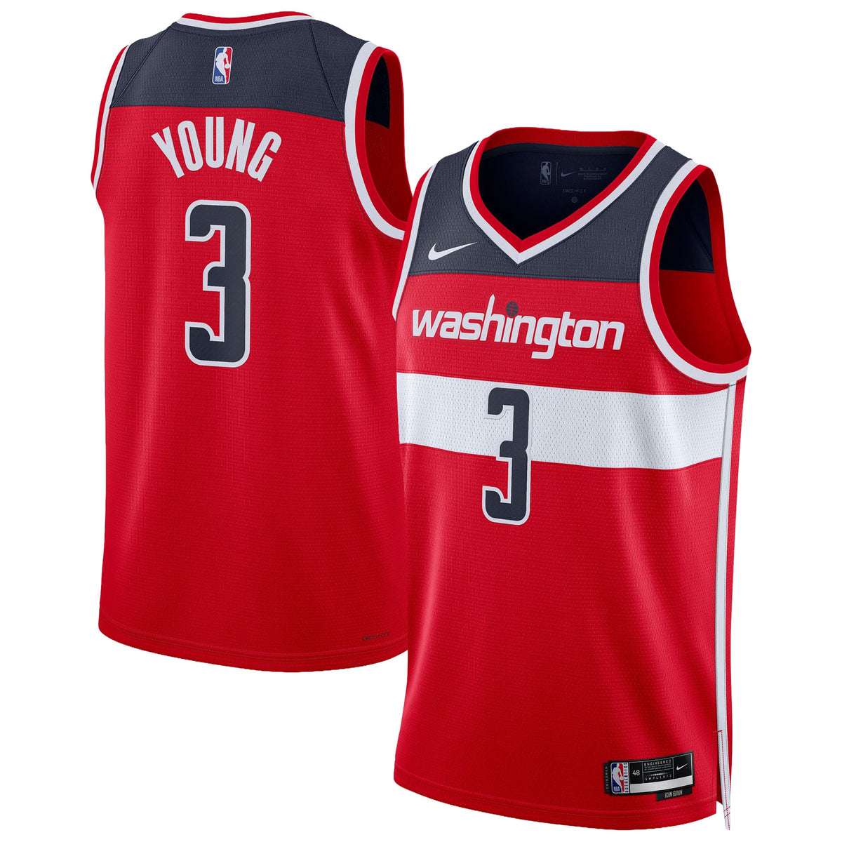 Unisex Washington Wizards Trae Young Nike Red Swingman Jersey - Icon Edition product image 2, provided for visual reference