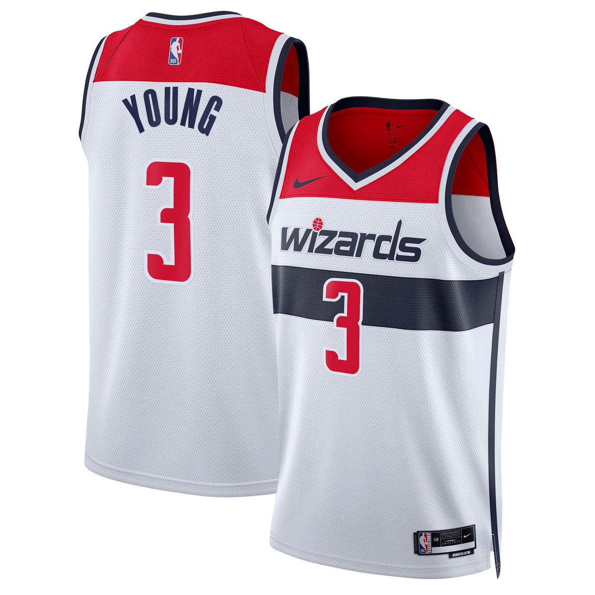 Unisex Washington Wizards Trae Young Nike White Swingman Jersey - Association Edition product image 2, provided for visual