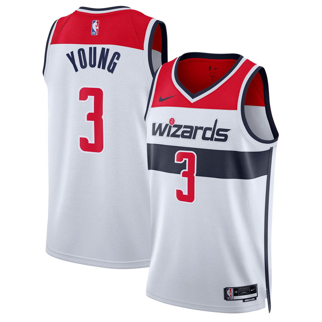 Unisex Washington Wizards Trae Young Nike White Swingman Jersey - Association Edition product image 1, provided for visual