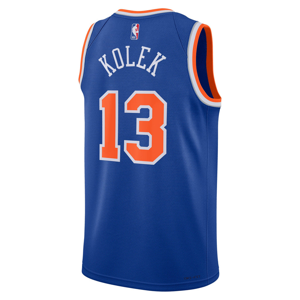 Unisex New York Knicks Tyler Kolek Nike Blue Swingman Jersey - Icon Edition product image 4, provided for visual reference