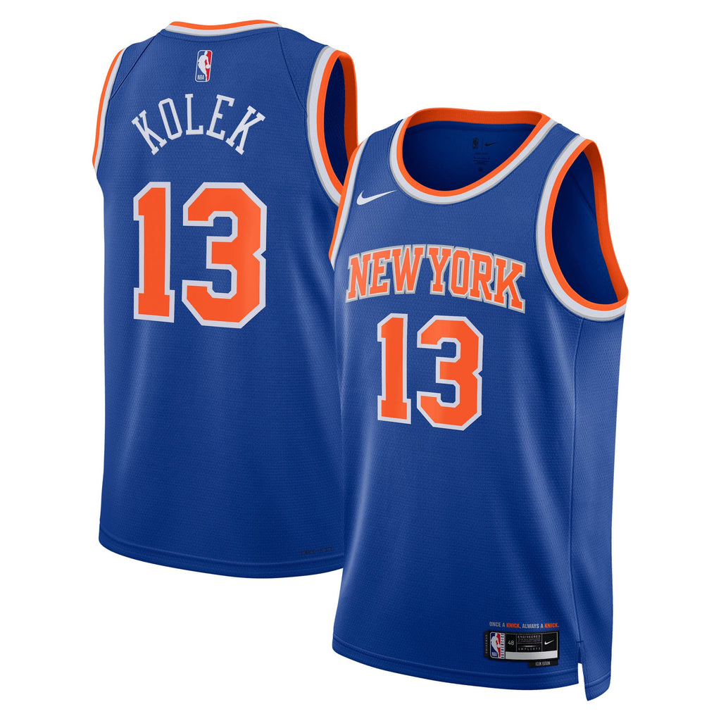 Unisex New York Knicks Tyler Kolek Nike Blue Swingman Jersey - Icon Edition product image 1, provided for visual reference