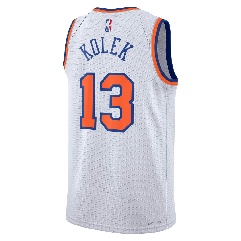 Unisex New York Knicks Tyler Kolek Nike White Swingman Jersey - Association Edition product image 4, provided for visual