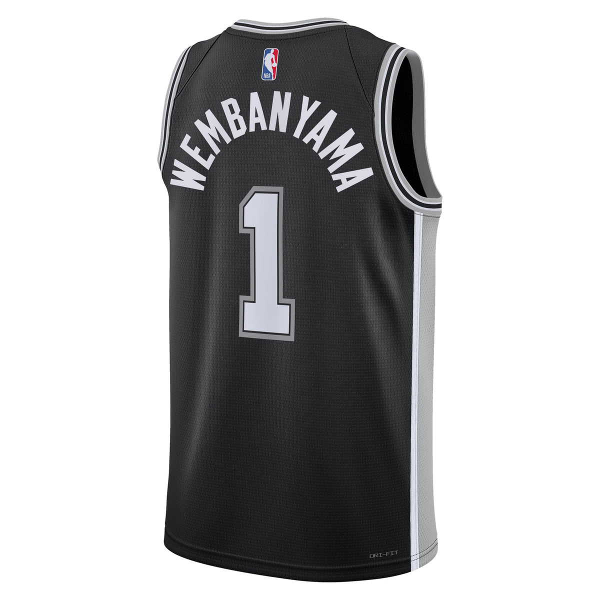 Unisex San Antonio Spurs Victor Wembanyama Nike Black Swingman Jersey - Icon Edition product image 4, provided for visual