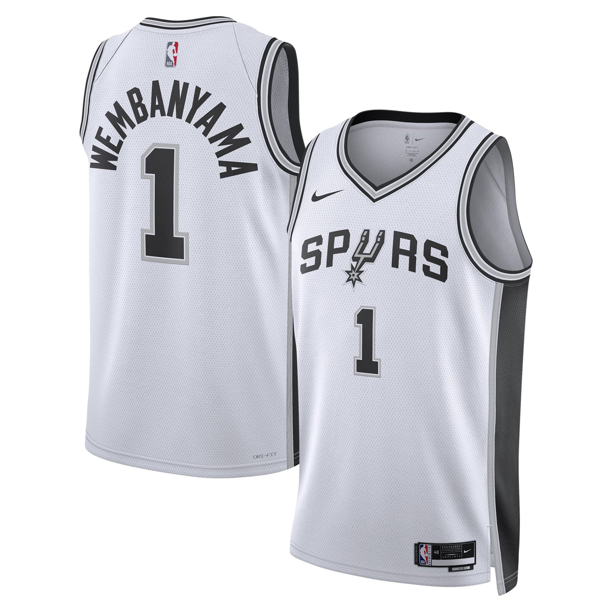 Unisex San Antonio Spurs Victor Wembanyama Nike White Swingman Jersey - Association Edition product image 2, provided for