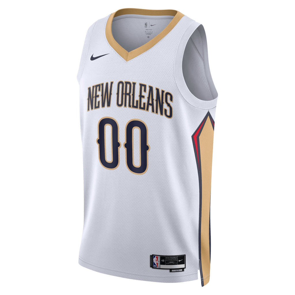 Unisex New Orleans Pelicans Nike White Swingman Custom Jersey - Association Edition product image 3, provided for visual