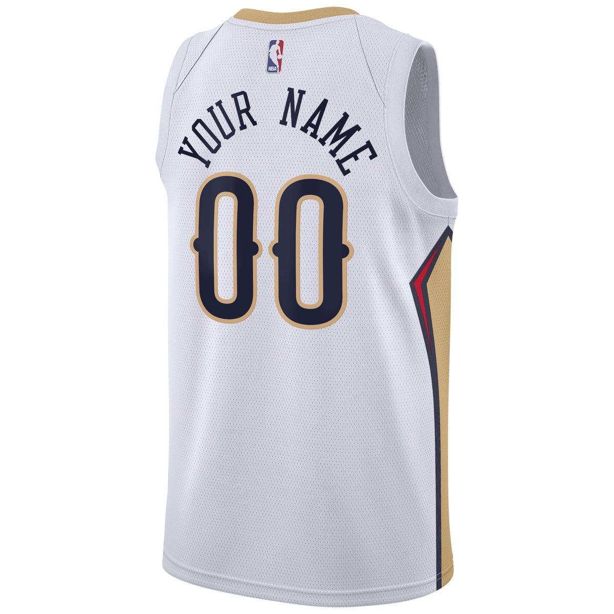 Unisex New Orleans Pelicans Nike White Swingman Custom Jersey - Association Edition product image 4, provided for visual