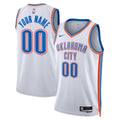 Unisex Oklahoma City Thunder Nike White Swingman Custom Jersey - Association Edition product image 1, provided for visual