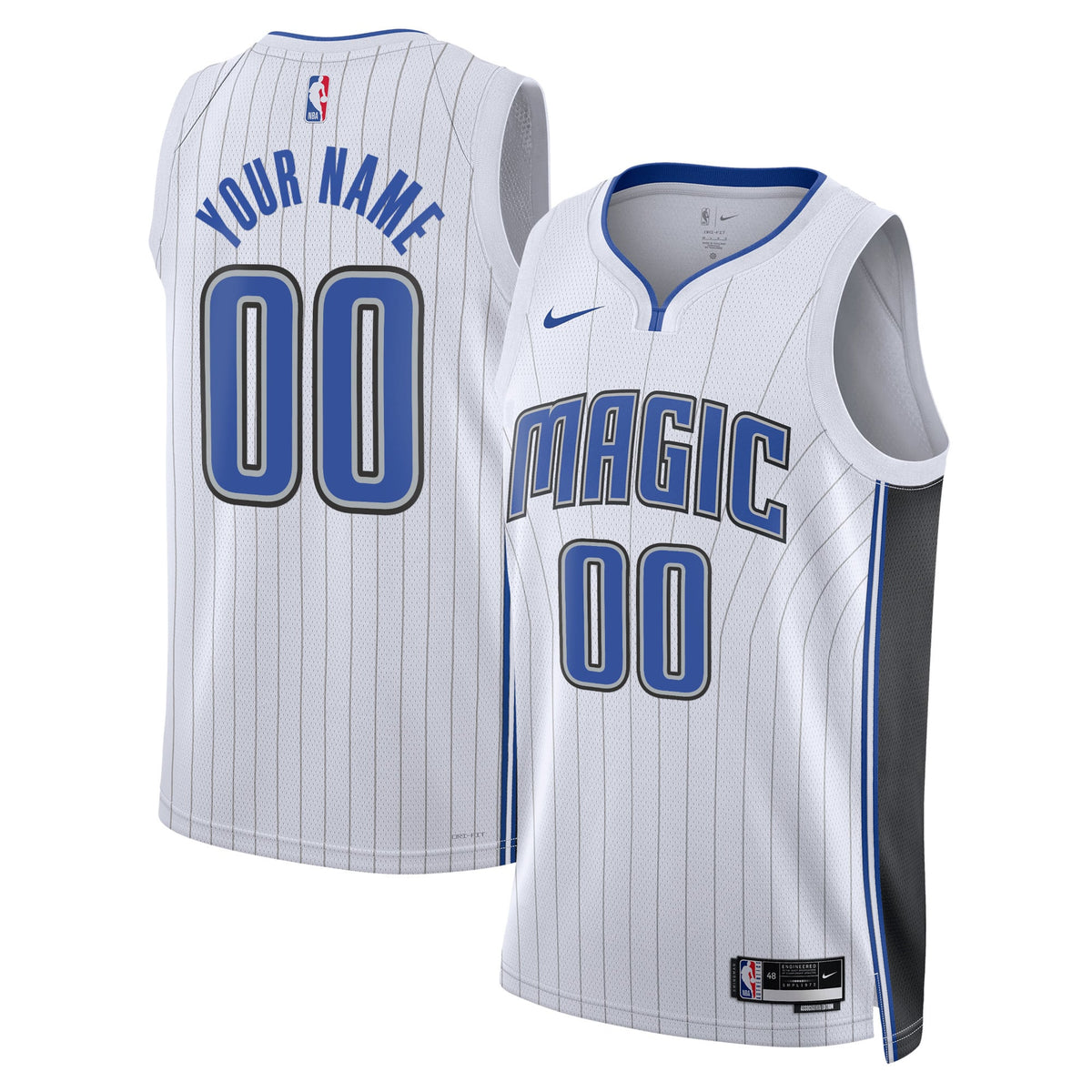 Unisex Orlando Magic Nike White Swingman Custom Jersey - Association Edition product image 2, provided for visual reference