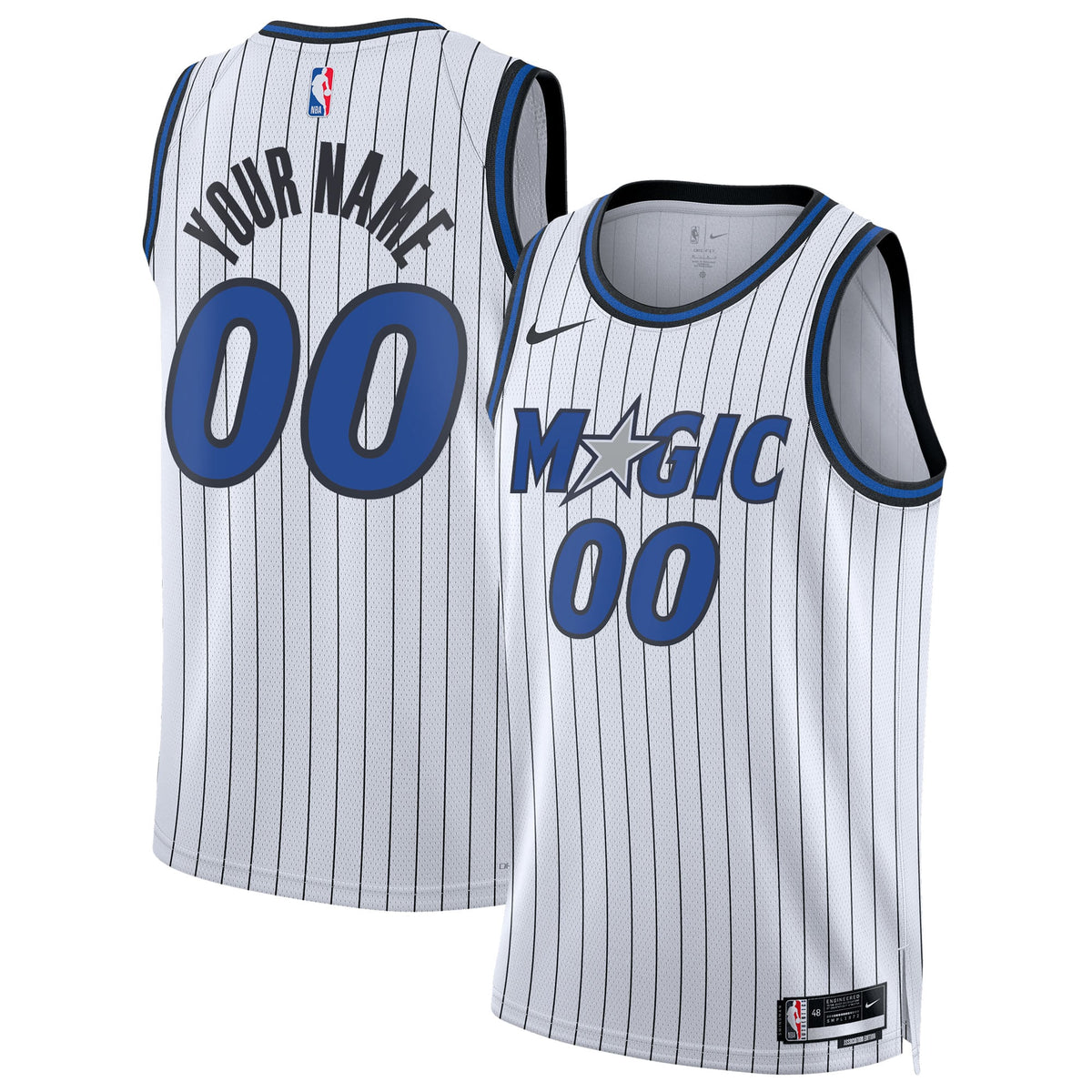 Unisex Orlando Magic Nike White Swingman Custom Jersey - Association Edition product image 1, provided for visual reference