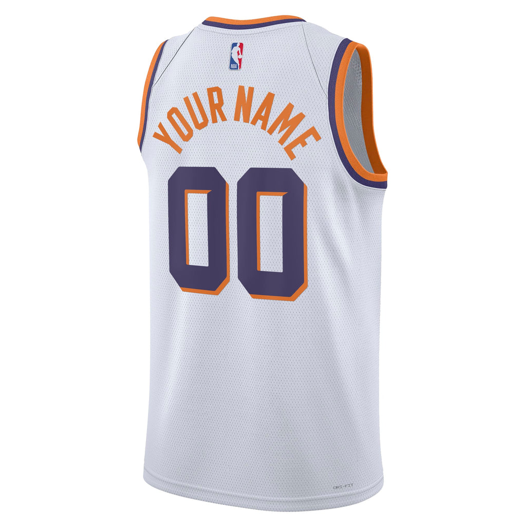 Unisex Phoenix Suns Nike White Swingman Custom Jersey - Association Edition product image 4, provided for visual reference
