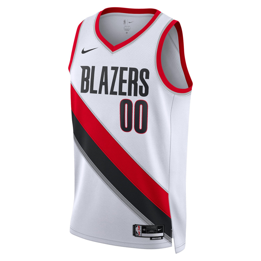 Unisex Portland Trail Blazers Nike White Swingman Custom Jersey - Association Edition product image 3, provided for visual
