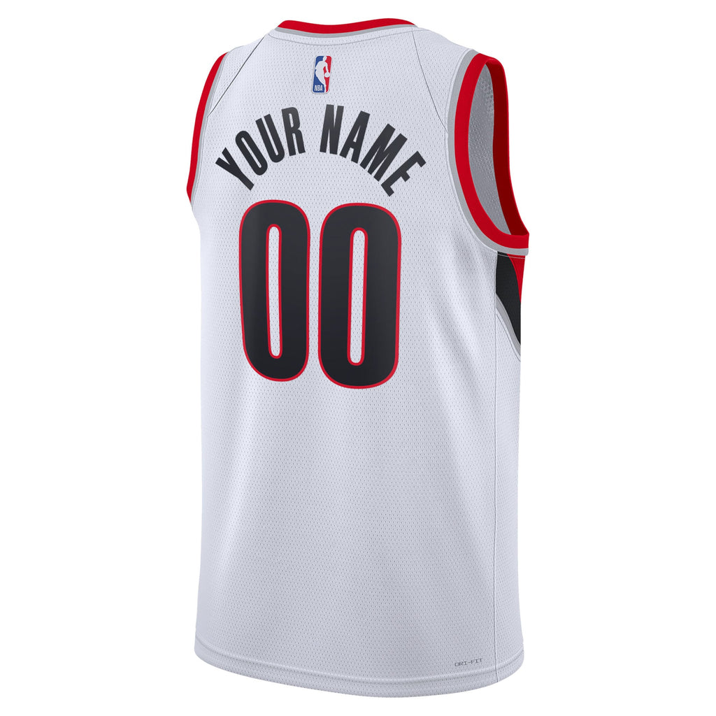 Unisex Portland Trail Blazers Nike White Swingman Custom Jersey - Association Edition product image 4, provided for visual