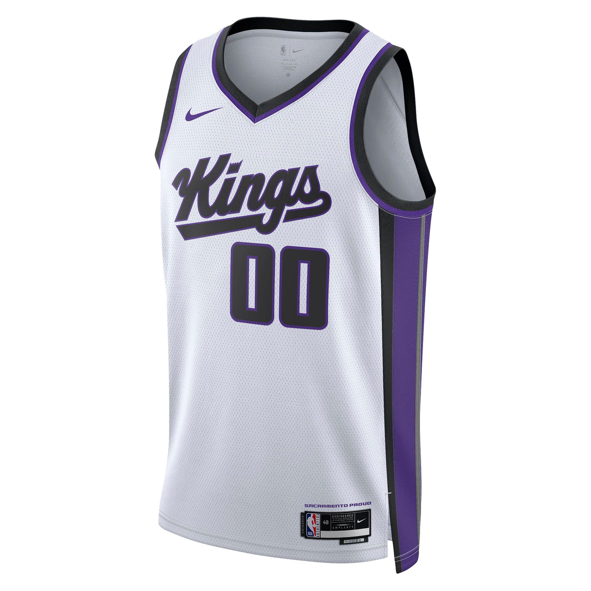 Unisex Sacramento Kings Nike White Swingman Custom Jersey - Association Edition product image 3, provided for visual