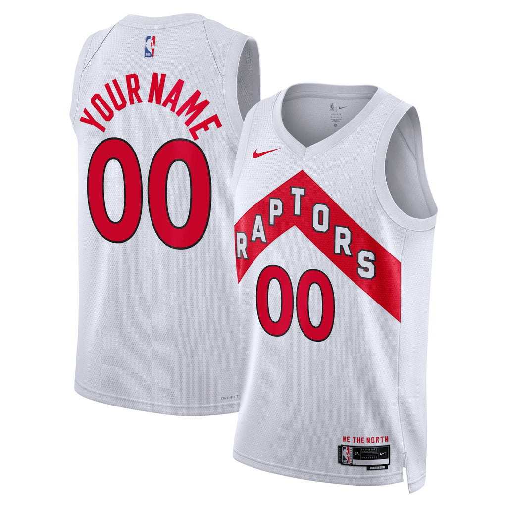 Unisex Toronto Raptors Nike White Swingman Custom Jersey - Association Edition product image 1, provided for visual