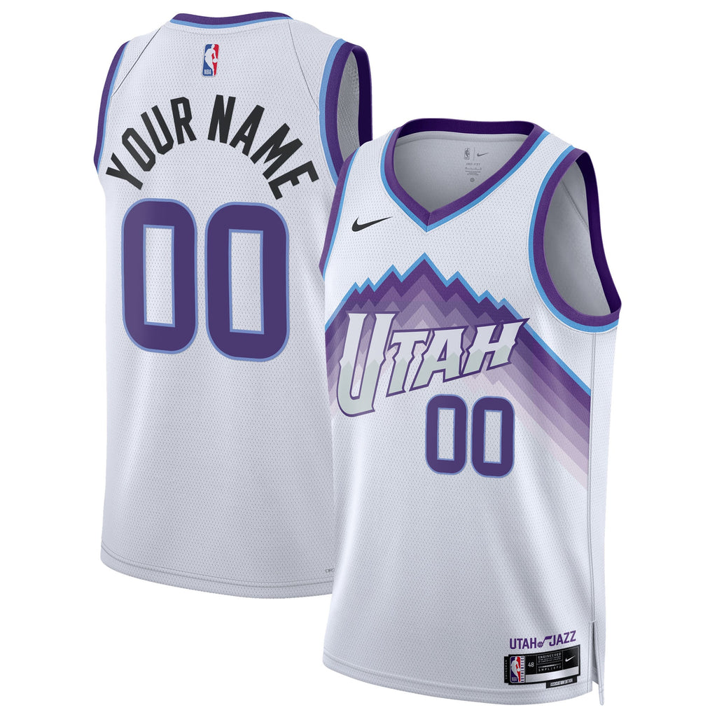 Unisex Utah Jazz Nike White Swingman Custom Jersey - Association Edition product image 1, provided for visual reference and