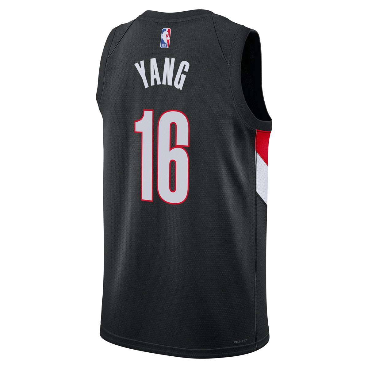 Unisex Portland Trail Blazers Yang Hansen Nike Black Swingman Jersey - Icon Edition product image 4, provided for visual