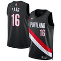 Unisex Portland Trail Blazers Yang Hansen Nike Black Swingman Jersey - Icon Edition product image 1, provided for visual