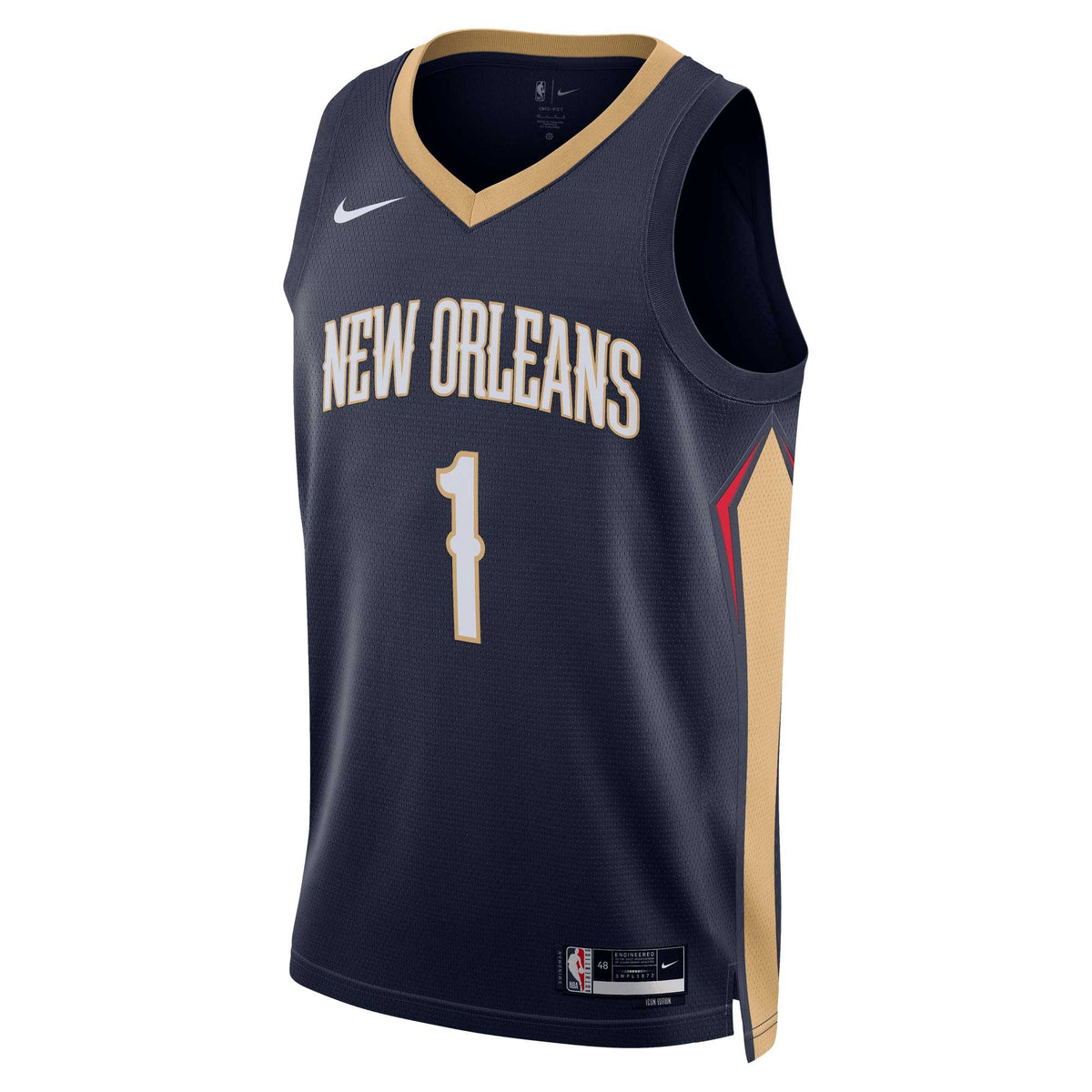Unisex New Orleans Pelicans Zion Williamson Nike Navy Swingman Jersey - Icon Edition product image 3, provided for visual