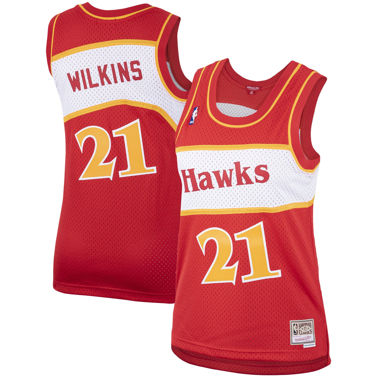 Atlanta Hawks Dominique Wilkins Mitchell & Ness Red Hardwood Classics Swingman Jersey for Women product image 1, provided
