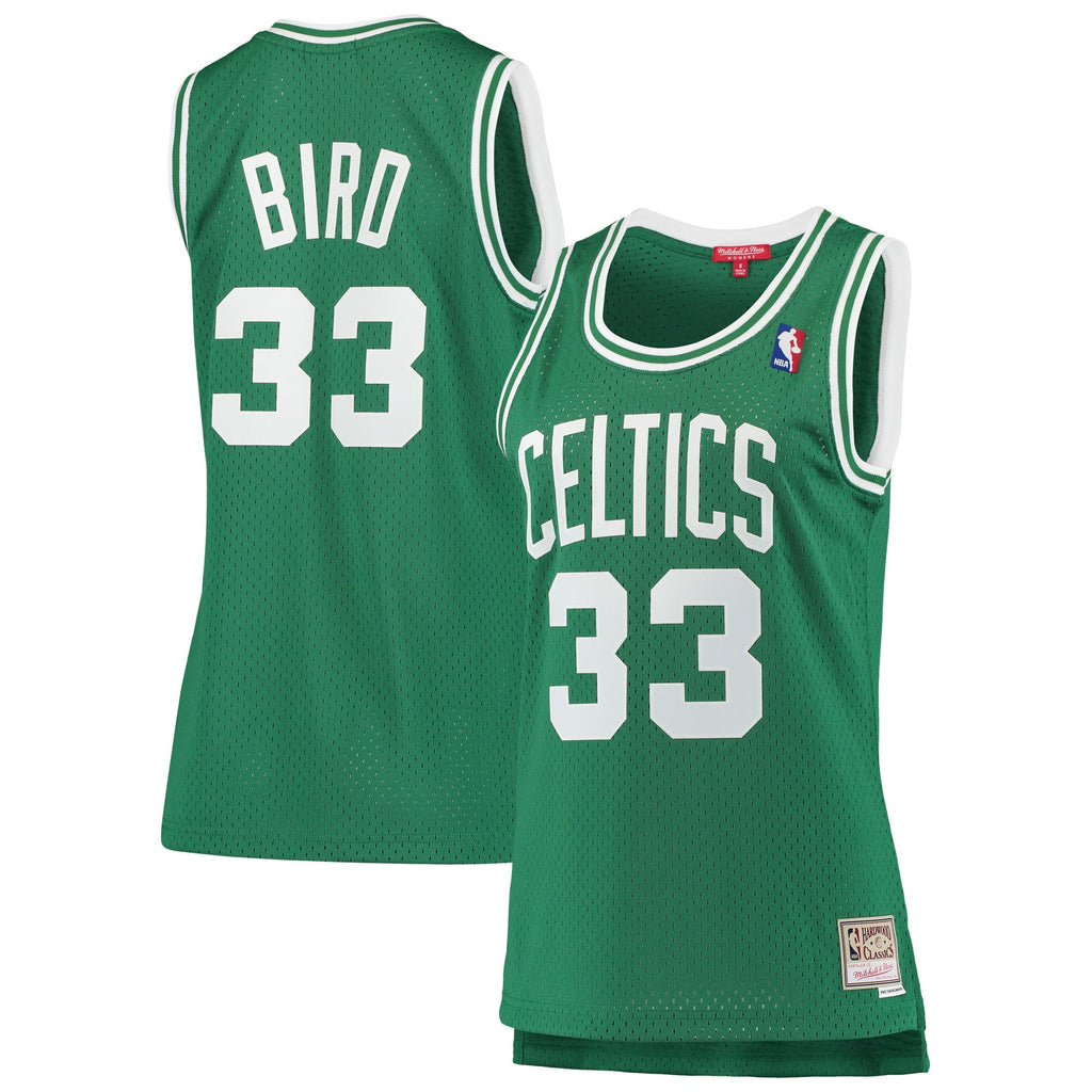 Boston Celtics Larry Bird Mitchell & Ness Green 1985-86 Hardwood Classics Swingman Jersey for Women product image 2,