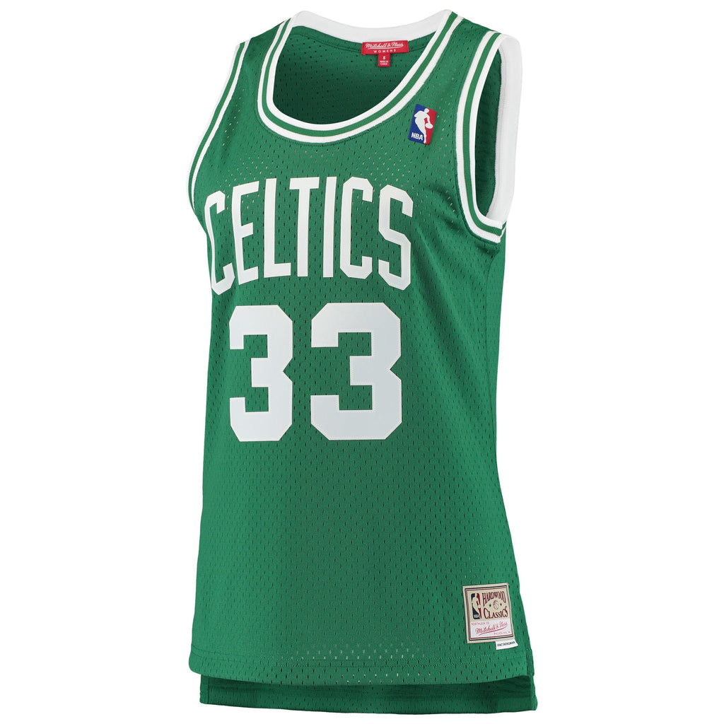 Boston Celtics Larry Bird Mitchell & Ness Green 1985-86 Hardwood Classics Swingman Jersey for Women product image 3,