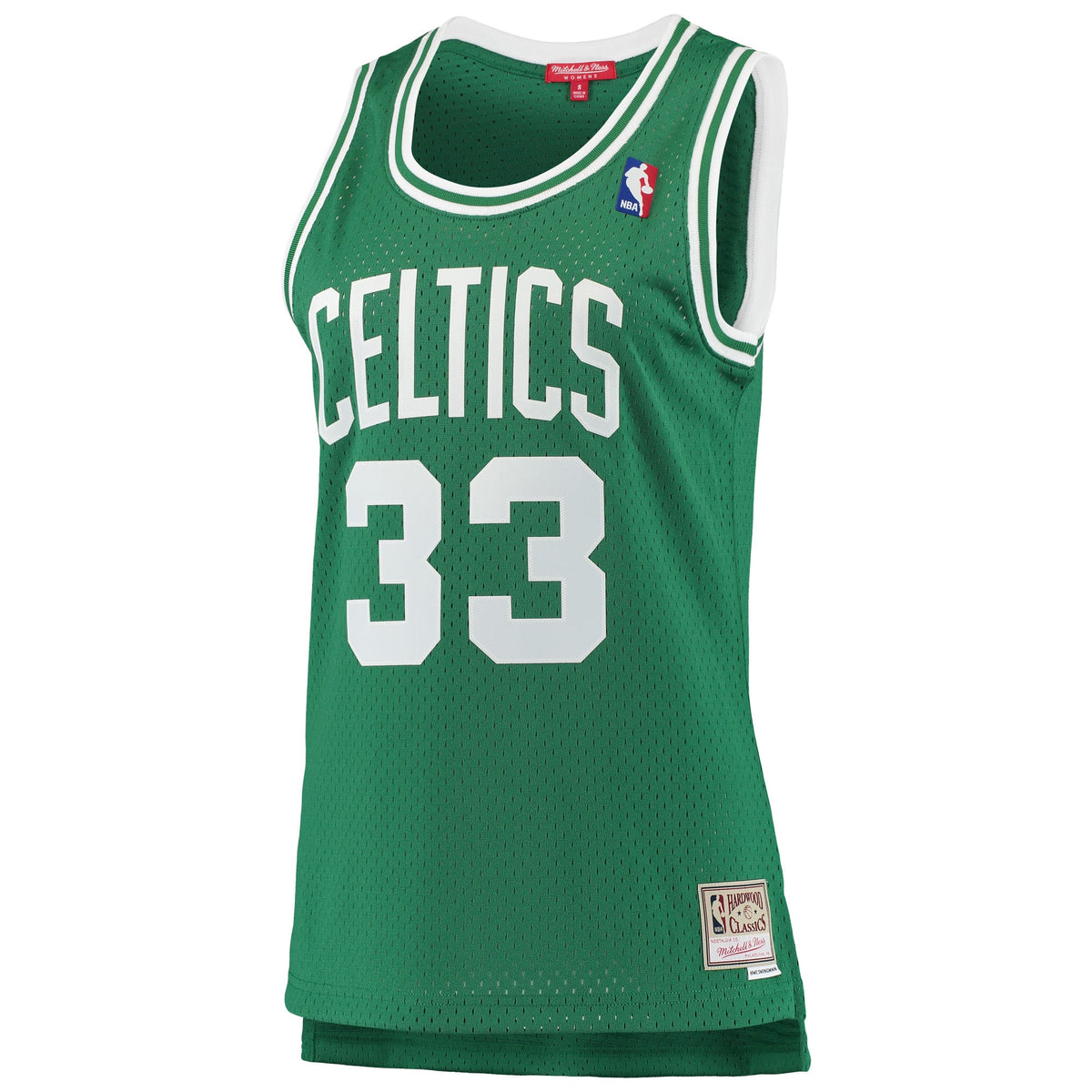 Boston Celtics Larry Bird Mitchell & Ness Green 1985-86 Hardwood Classics Swingman Jersey for Women product image 3,
