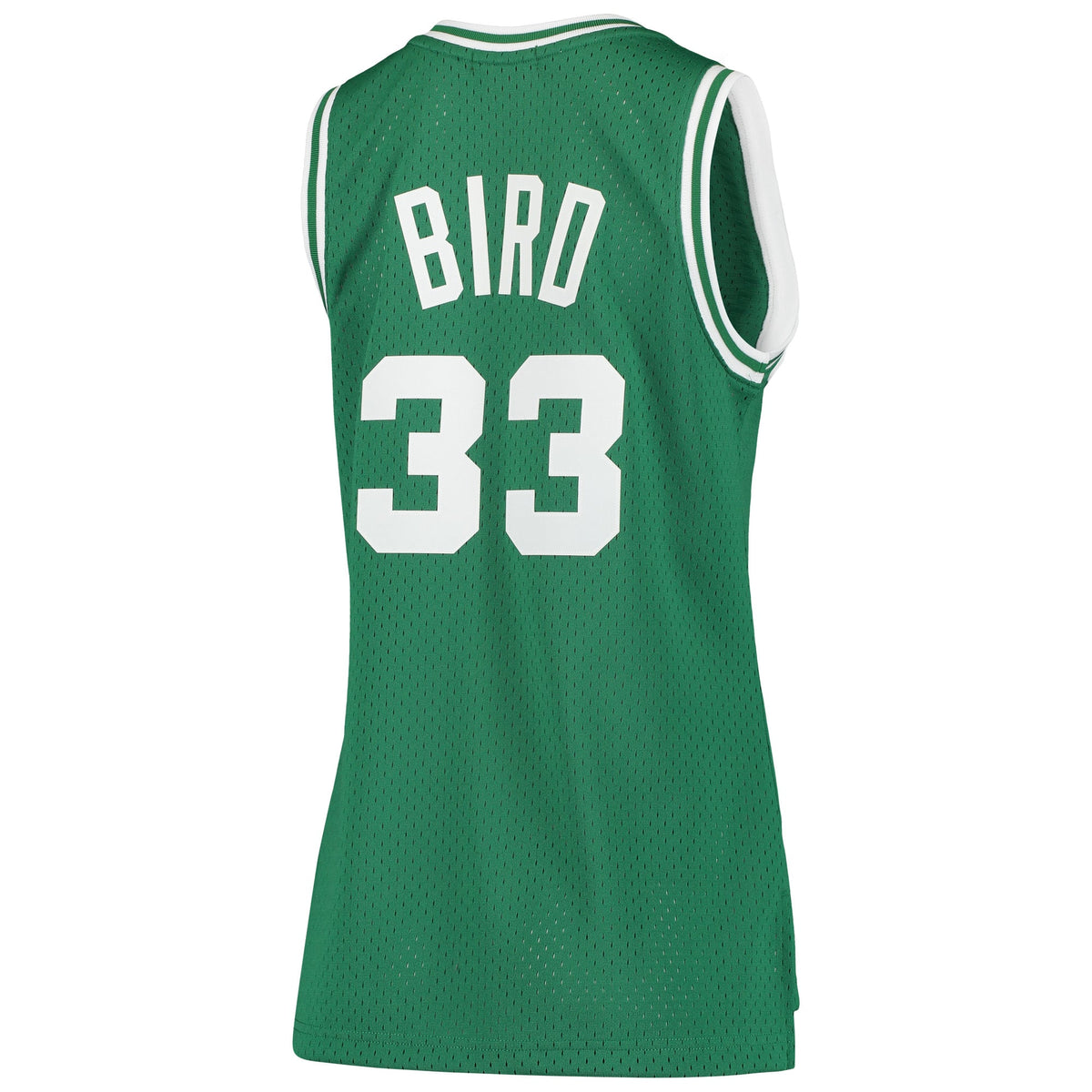 Boston Celtics Larry Bird Mitchell & Ness Green 1985-86 Hardwood Classics Swingman Jersey for Women product image 4,