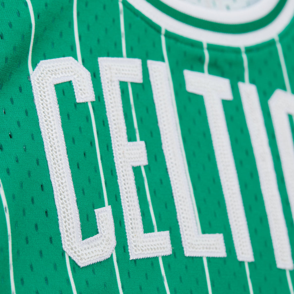 Boston Celtics Larry Bird Mitchell & Ness x DANNIJO Kelly Green Fashion Cropped Basketball Jersey for Women product image 6,