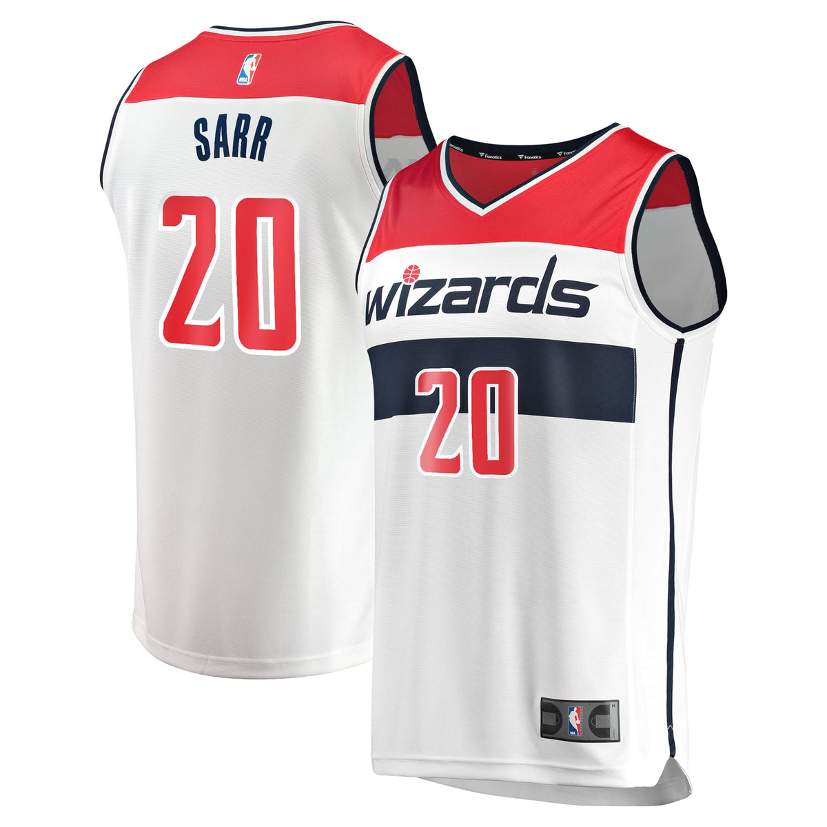 Youth Washington Wizards Alexandre Sarr Fanatics White Fast Break Replica Player Jersey - Association Edition product image