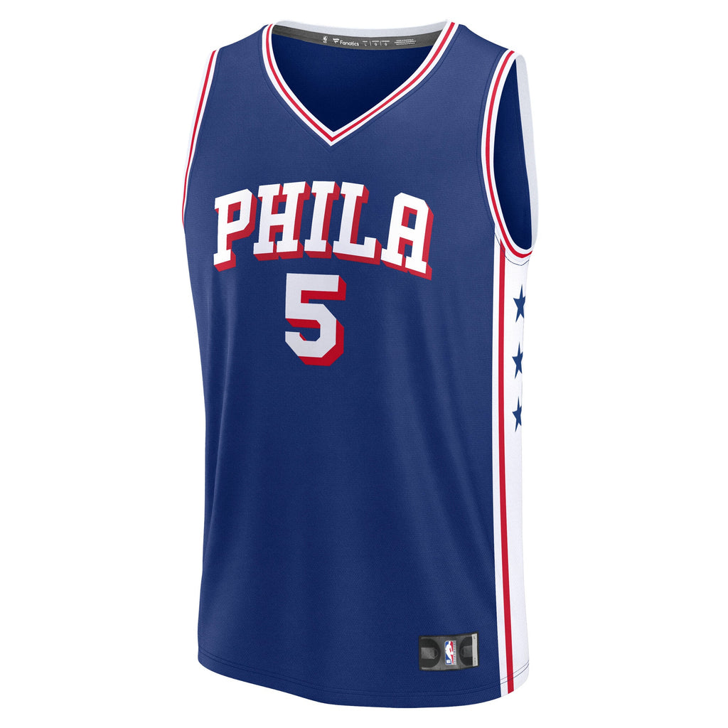 Youth Philadelphia 76ers Anfernee Simons Fanatics Royal Fast Break Replica Jersey - Icon Edition product image 3, provided