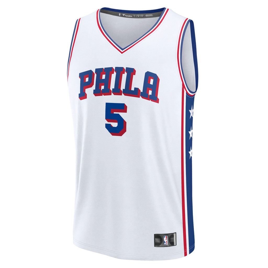 Youth Philadelphia 76ers Anfernee Simons Fanatics White Fast Break Replica Jersey - Association Edition product image 3,