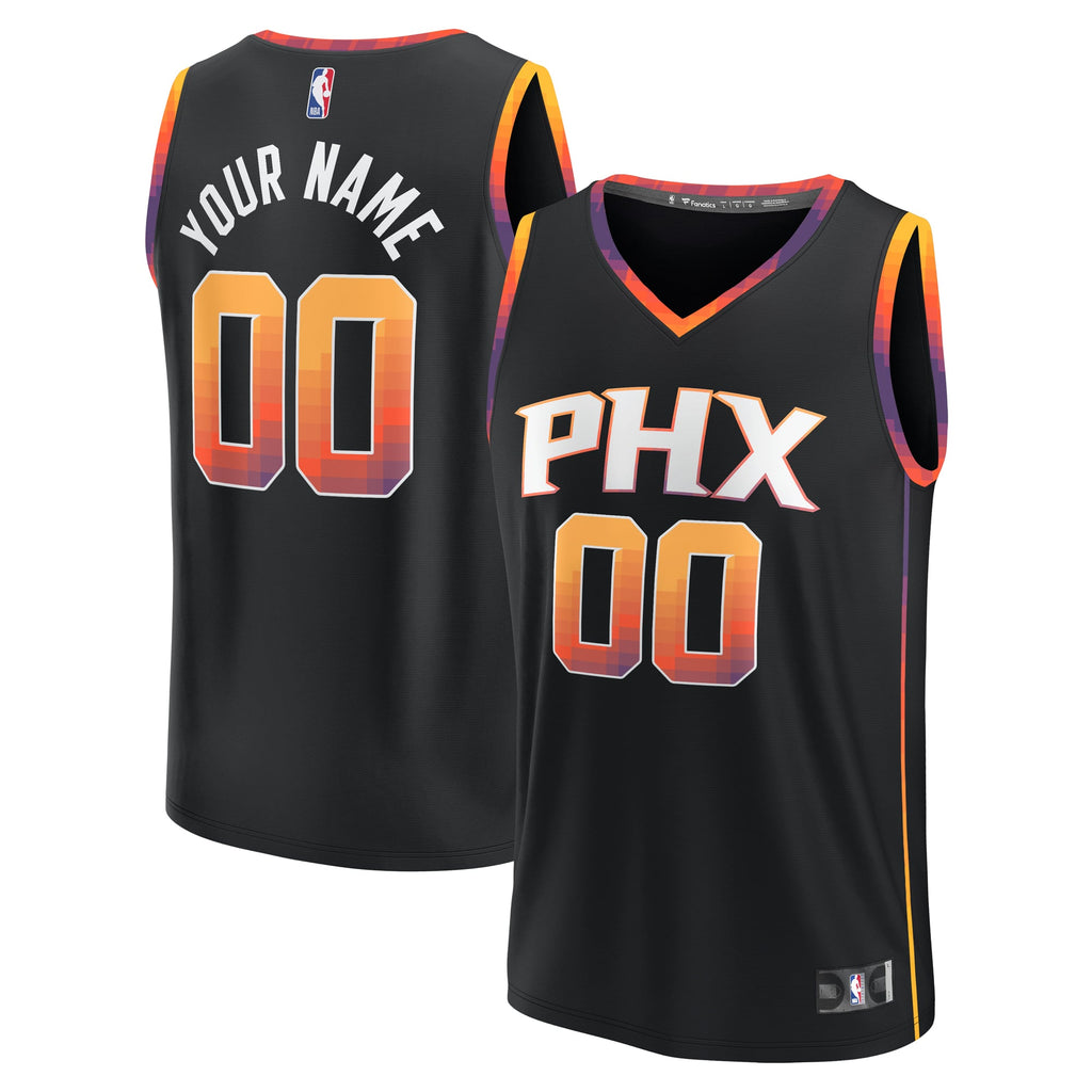 Youth Phoenix Suns Fanatics Black Fast Break Replica Custom Jersey - Statement Edition product image 2, provided for visual