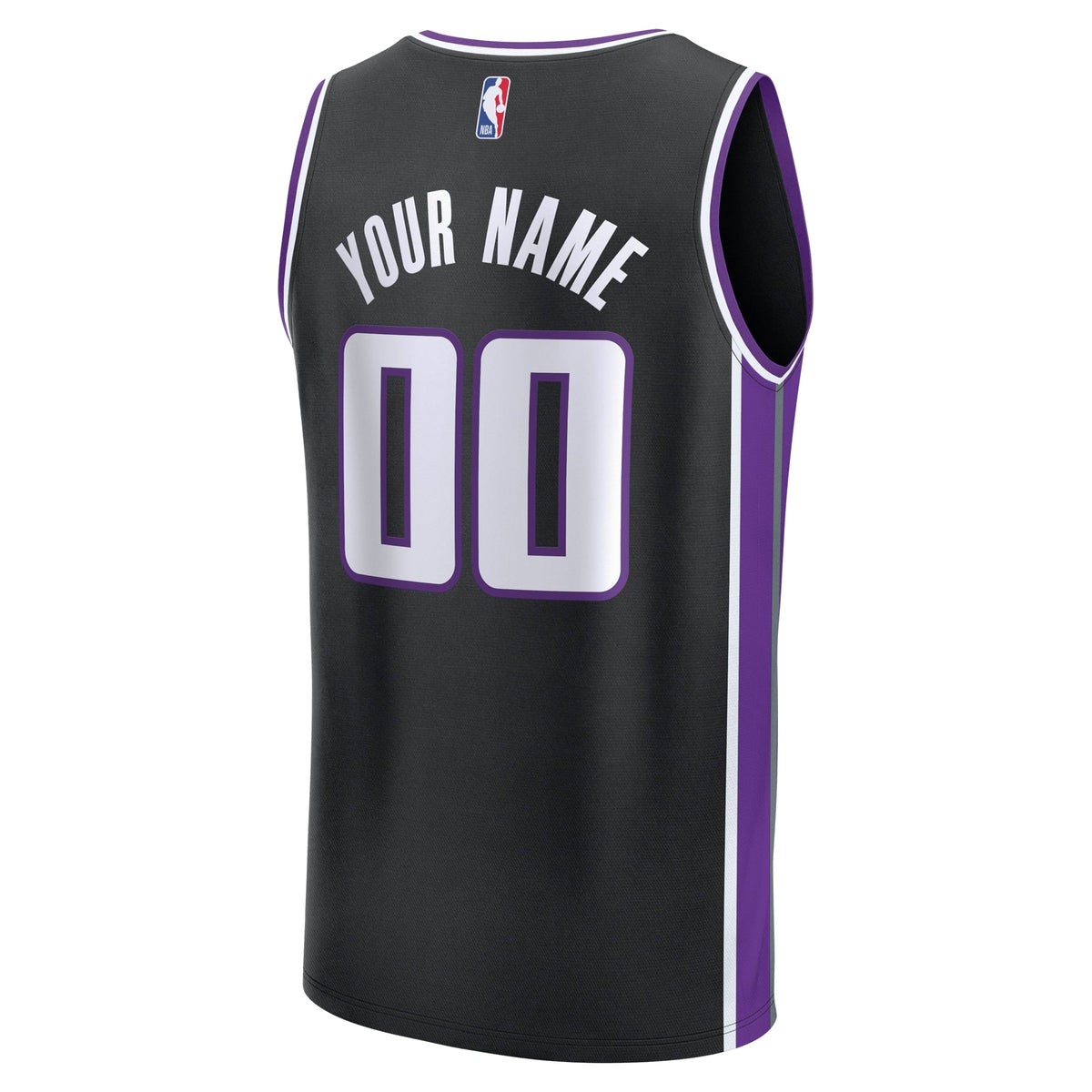 Youth Sacramento Kings Fanatics Black Fast Break Custom Replica Jersey - Icon Edition product image 4, provided for visual